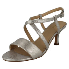 Ladies Clarks Strappy Heeled Sandals Amali Buckle