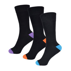 Mens 3 Pack Bamboo Heel & Toe Socks SK860