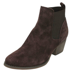 Ladies Down To Earth Mid Heel Ankle Boots