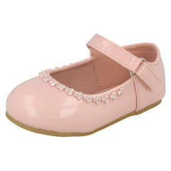 Girls Spot On Diamante Detail Party Shoes