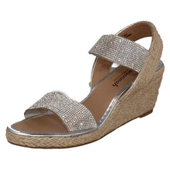 Ladies Savannah Wedge Glitter Sandals F12035