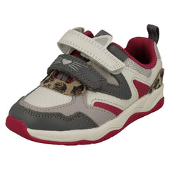 Childrens PLAYPRINTS Collection By Clarks Big Cat Print Detailed Trainers Clowder Run T