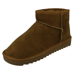 Ladies Spot On Chunky Sole Wide Fit Casual Ankle Boots F4462