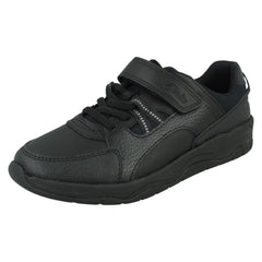 Boys Clarks Animal Print School Shoes Clowder Stripe K