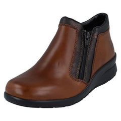 Ladies Rieker Ankle Boots With Double Zip L4883
