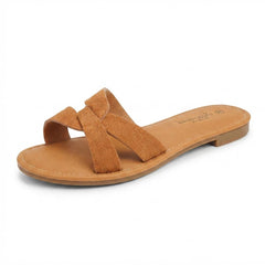 Ladies Savannah Wide Fit Flat Twist Mules F00406