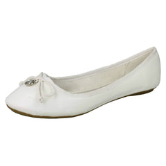 Ladies Spot On Flat Ballerina Shoes