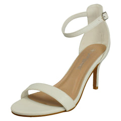 Ladies Anne Michelle High Heeled Buckle Ankle Strap Evening Sandals F12108
