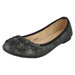 Ladies Spot On Casual Flat Ballerina Shoes