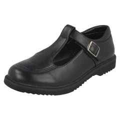 Girls Cool For School T-Bar Buckle School Shoes H2433