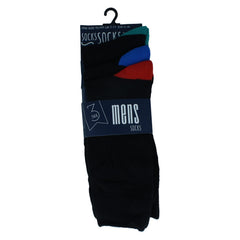 Mens RJM 3 pack Contrast Heel & Toe Socks SK173