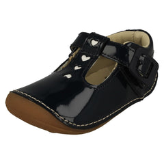 Girls Clarks Casual Pre Walker Shoes with Heart Detail Tiny Beat T