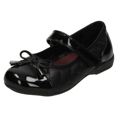 Girls Cool For School Mary School Shoes with Adjustable Strap and Bow Design