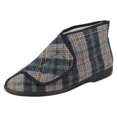 Mens Balmoral Patterned Slipper Boot