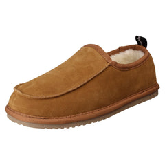 Mens Hush Puppies Suede Leather Faux Fur Cosy Loungewear Slippers Charles