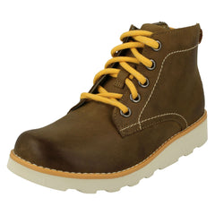 Boys Clarks Lace Up Detailed Boots Crown Hike K