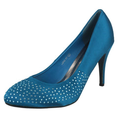 Ladies Anne Michelle Diamante Court Shoes
