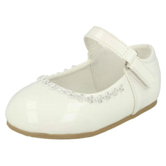 Girls Spot On Diamante Detail Party Shoes