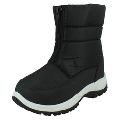 Childrens Boys/Girls Front Zip Fastening Snow Boots X4010
