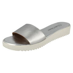 Ladies Leather Collection Casual Slip On Mules