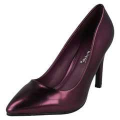 Ladies Anne Michelle Metallic Court Shoes