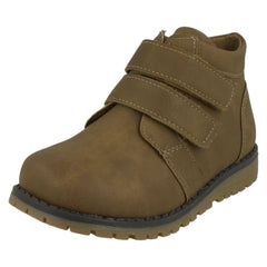 Boys JCDees Round Toe Double Strap Ankle Boots