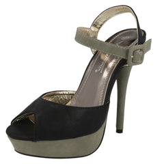Ladies Anne Michelle Peep Toe Platform Heels