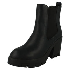 Ladies Spot On Platform Ankle Boots