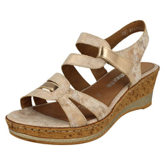 Ladies Remonte Wedge Heeled Sandals D4751