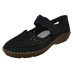 Ladies Rieker Cut Out Detailed Mary Jane Shoes 44896