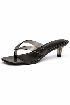 Ladies Spot On Toepost Heeled Sandals F00502