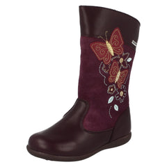 Girls Aqua Rite by Startrite Mid Calf Decorative Boots Aqua Flutter