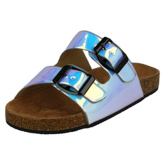 Girls Spot On Summer Hologram Mules