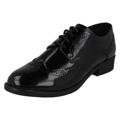 Ladies Spot On Brogue Shoes F90081