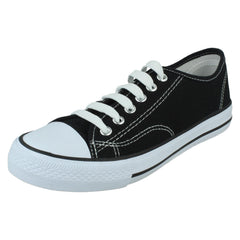 Ladies Spot On Casual Lace Up Trainers F80543