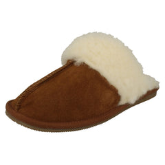 Ladies Clarks Faux Fur Cuff Mule Slippers Warm Lux