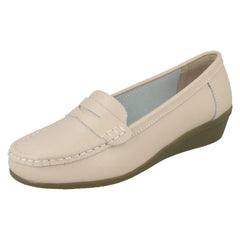 Ladies Down To Earth Wide Fit Wedge Heel Casual Shoes F3124