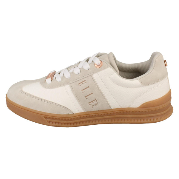 Ladies Elle Sport Lace Up Gum Sole Comfy Trainers F7443