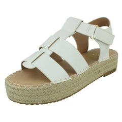 Ladies Down to Earth Gladiator Platform Espadrille with Ankle Strap F12084