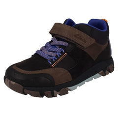 Boys Clarks PlayPrints 'Rex' Ankle Boots Steggy 2 Glow