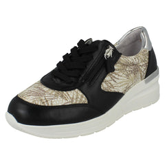 Ladies DB Casual Wedge Trainers Wolf