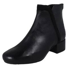 Ladies Van Dal Zip Fastening Smart Ankle Boots With Croc Detailing Manon
