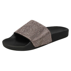 Ladies Spot On Diamante Sliders