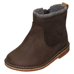 Girls Clarks Zip Up Ankle Boots Comet Frost