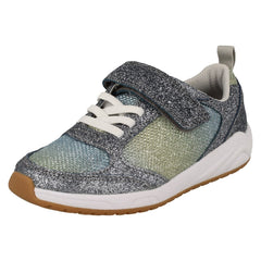 Girls Clarks Glitter Detailed Trainers Aeon Sparkle K