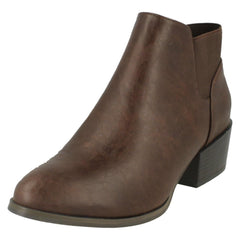 Ladies Spot On Heeled Ankle Boot