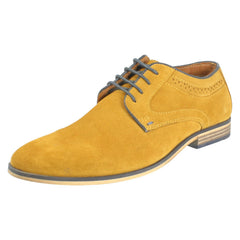 Mens Front Suede Leather Lace Up Smart Shoes Carter FR740