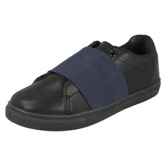 Girls Spot On Elastic Bar Pumps H2469