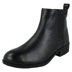 Ladies Leather Collection Zip Up Chelsea Boots F51174