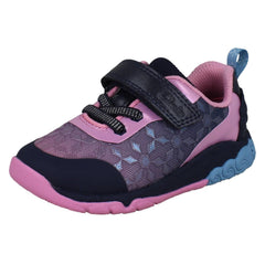 Girls Clarks Snowflake Detail Casual Trainers Tidal Trail